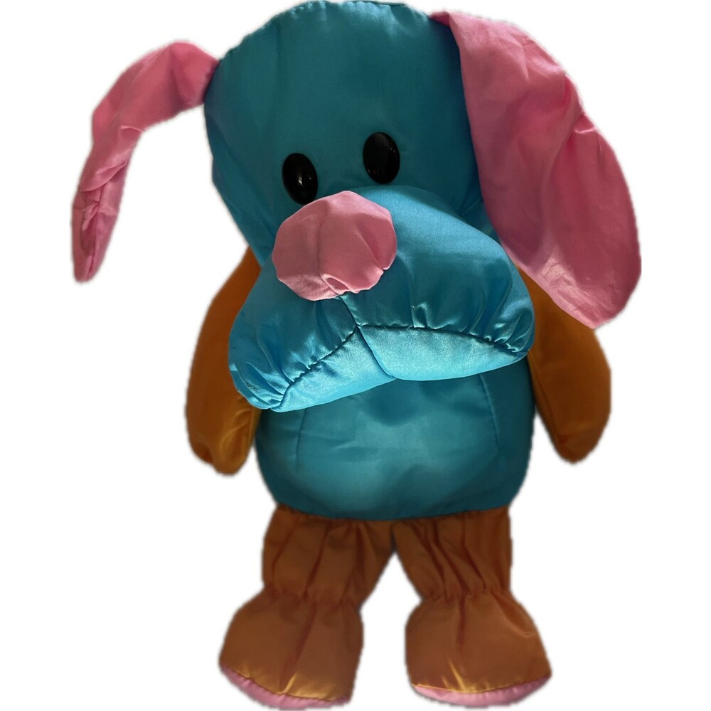 Kuddlee Dog Plush Teal Puppy Tara Toy Company Vintage Plush Kuddle 9 inch D101